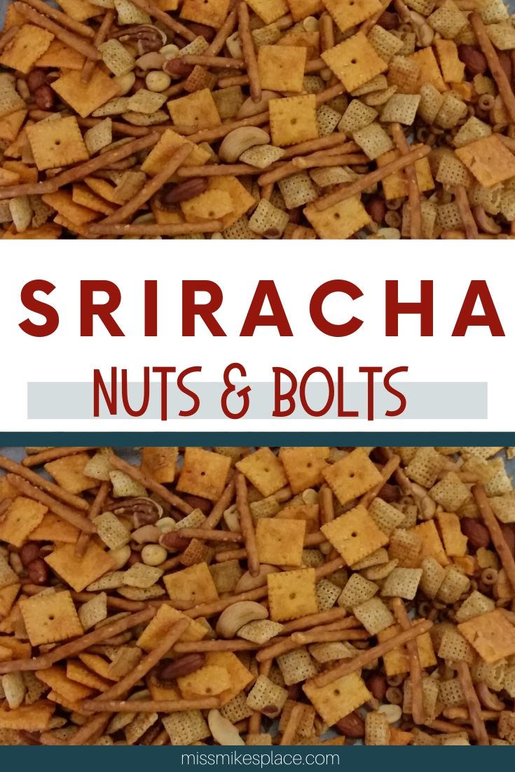 Sriracha Spiced Nuts and Bolts