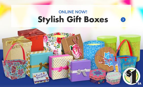 Gift boxes from Dollar Tree