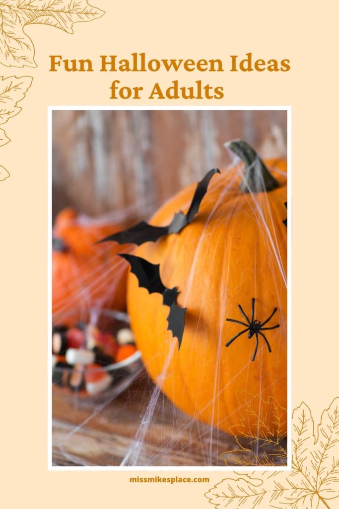 Pumpkins, spiders, and cobwebs for Halloween decorations