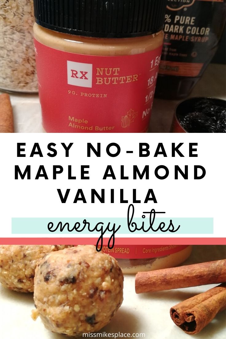 Easy No Bake Maple Almond Vanilla Energy Bites
