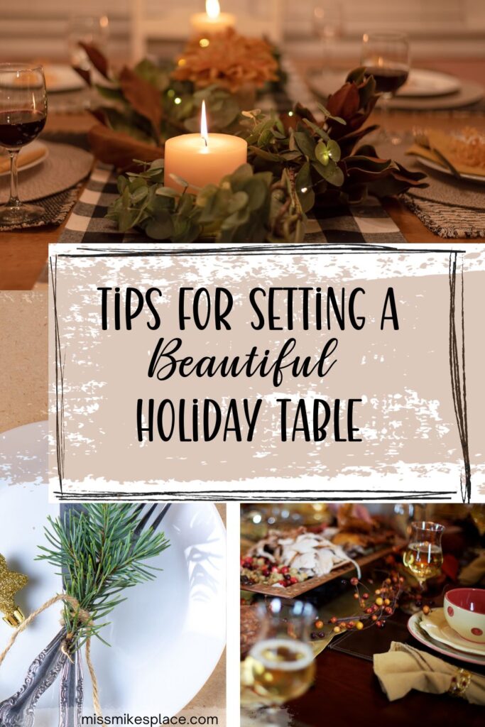 Holiday table settings, rustic, classic, and modern